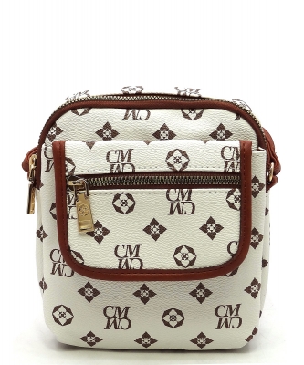 Monogrammed Crossbody Bag CS2761 IVORY/TAN